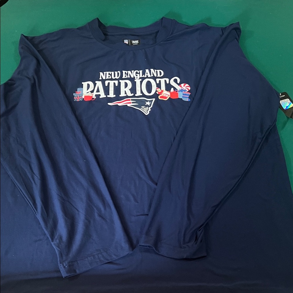 New England Patriots Navy Long Sleeve christmas sleepwear
